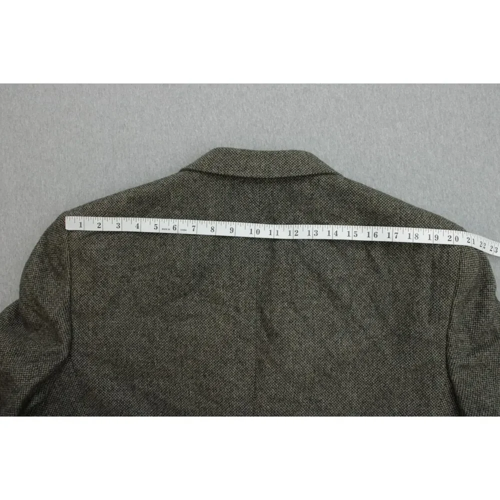 Jos A Bank Blazer Mens 46R Herringbone 100% Camel Hair 2 Buttons Single Breasted